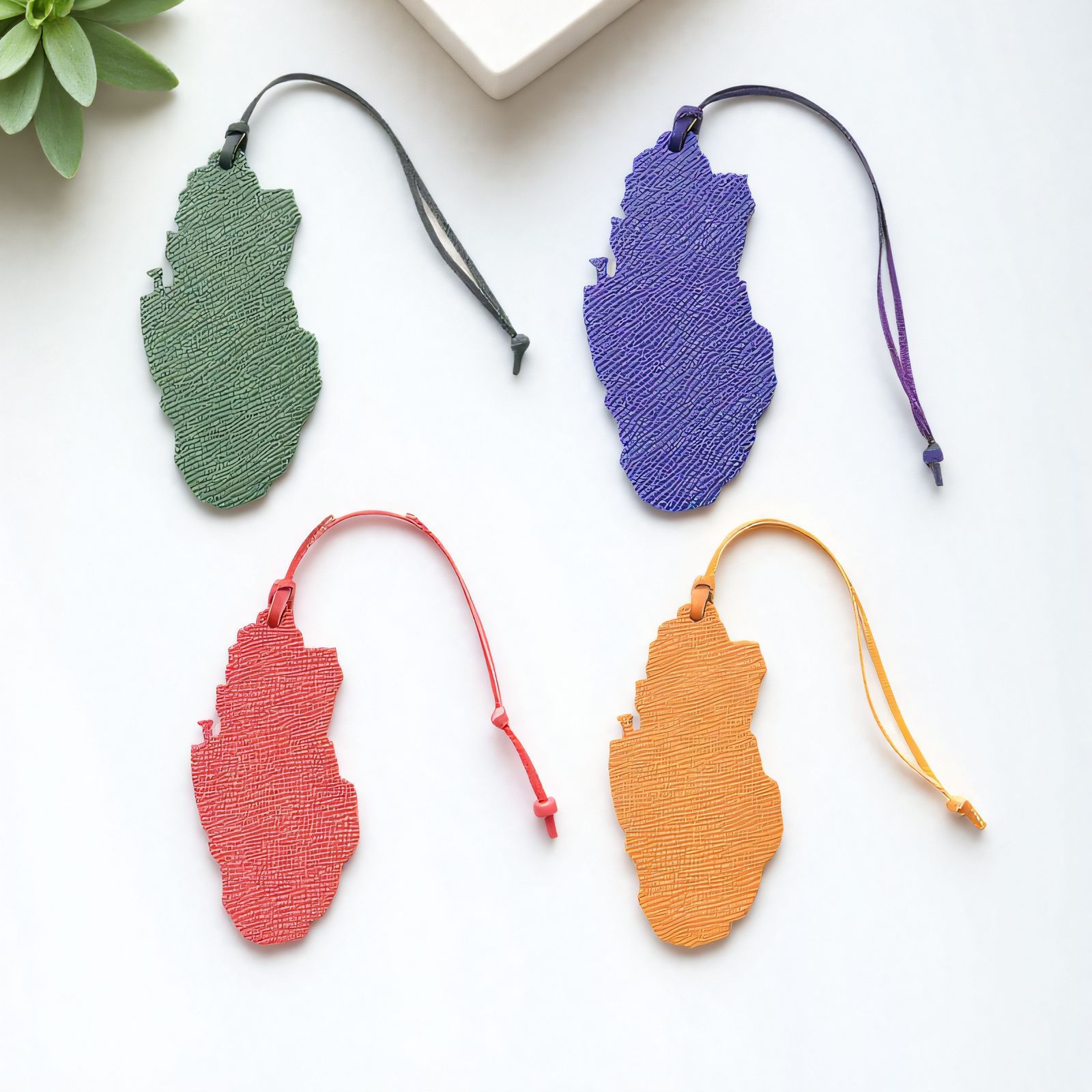 Women Bags In Qatar - 1pc Qatar kaartvormige PU lederen hanger,