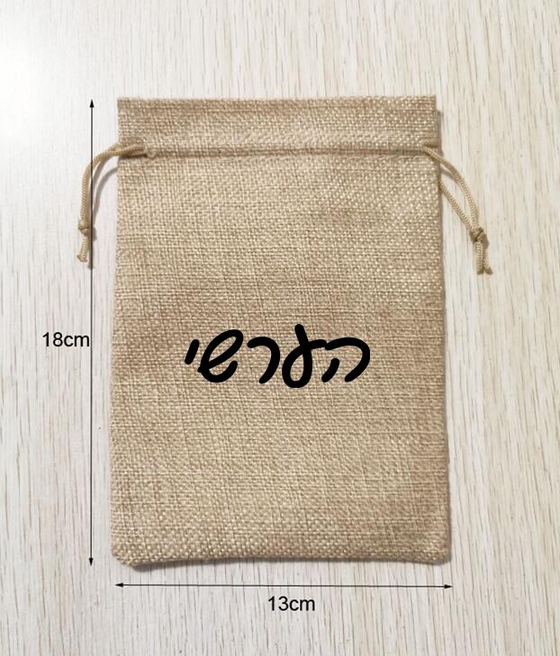 Women Bags Logo - 100 stuks 13x18cm natuurlijke hennep trekkoord