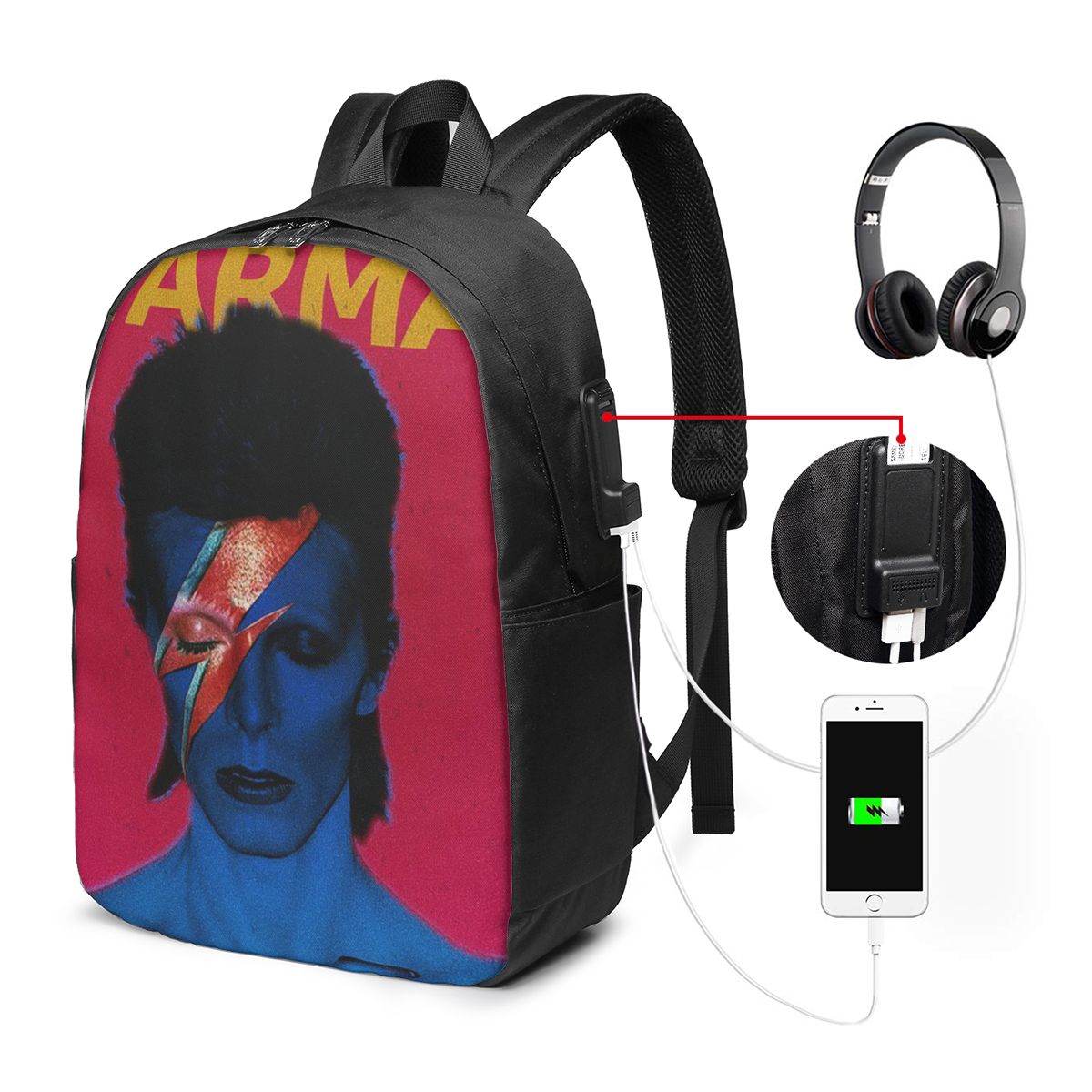 Women Bags For Women - Davids Bowied Rugzak Reisnotebooktas Computer Student