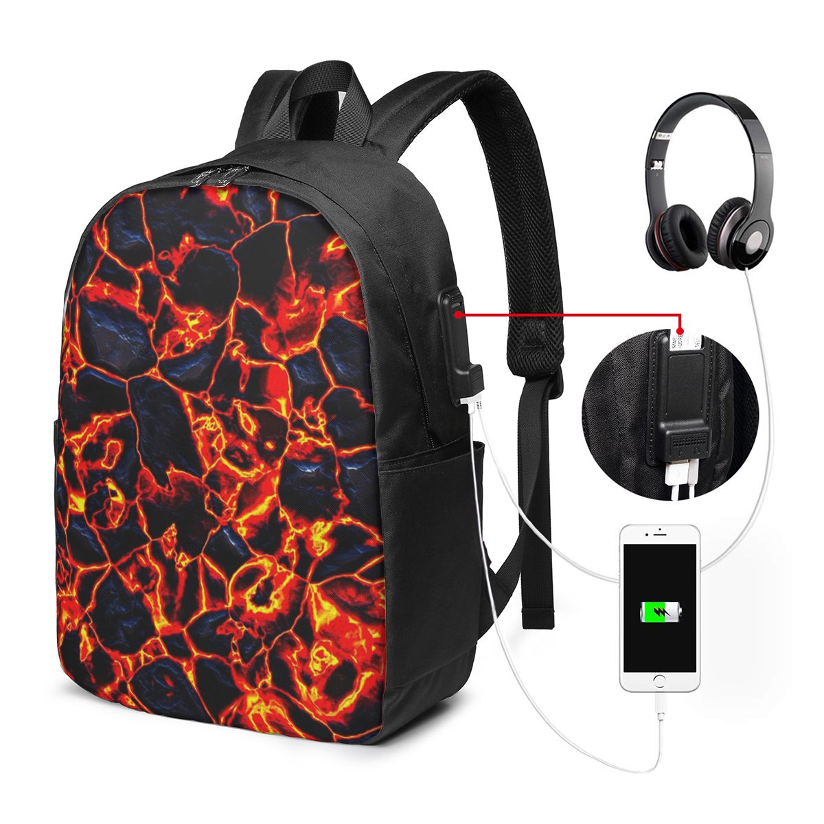 Magma Volcano Lava Fire Rugzak - Women Bags For Women recensie en prijs