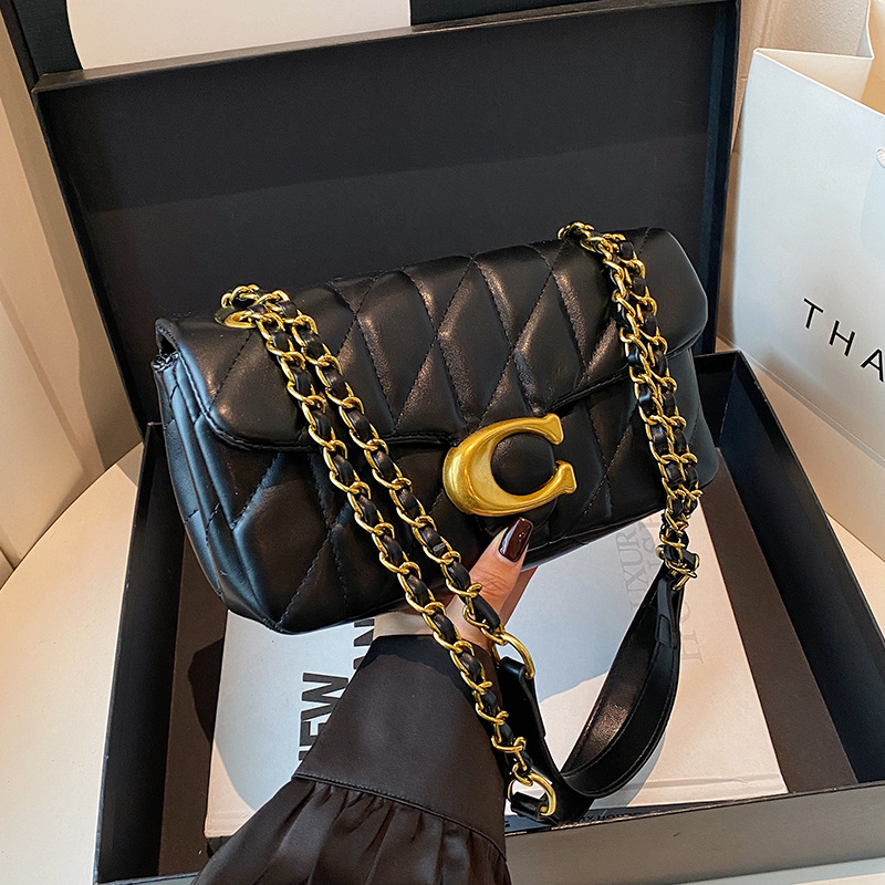 Dames gewatteerde leren schoud - Women Bags Logo recensie en prijs
