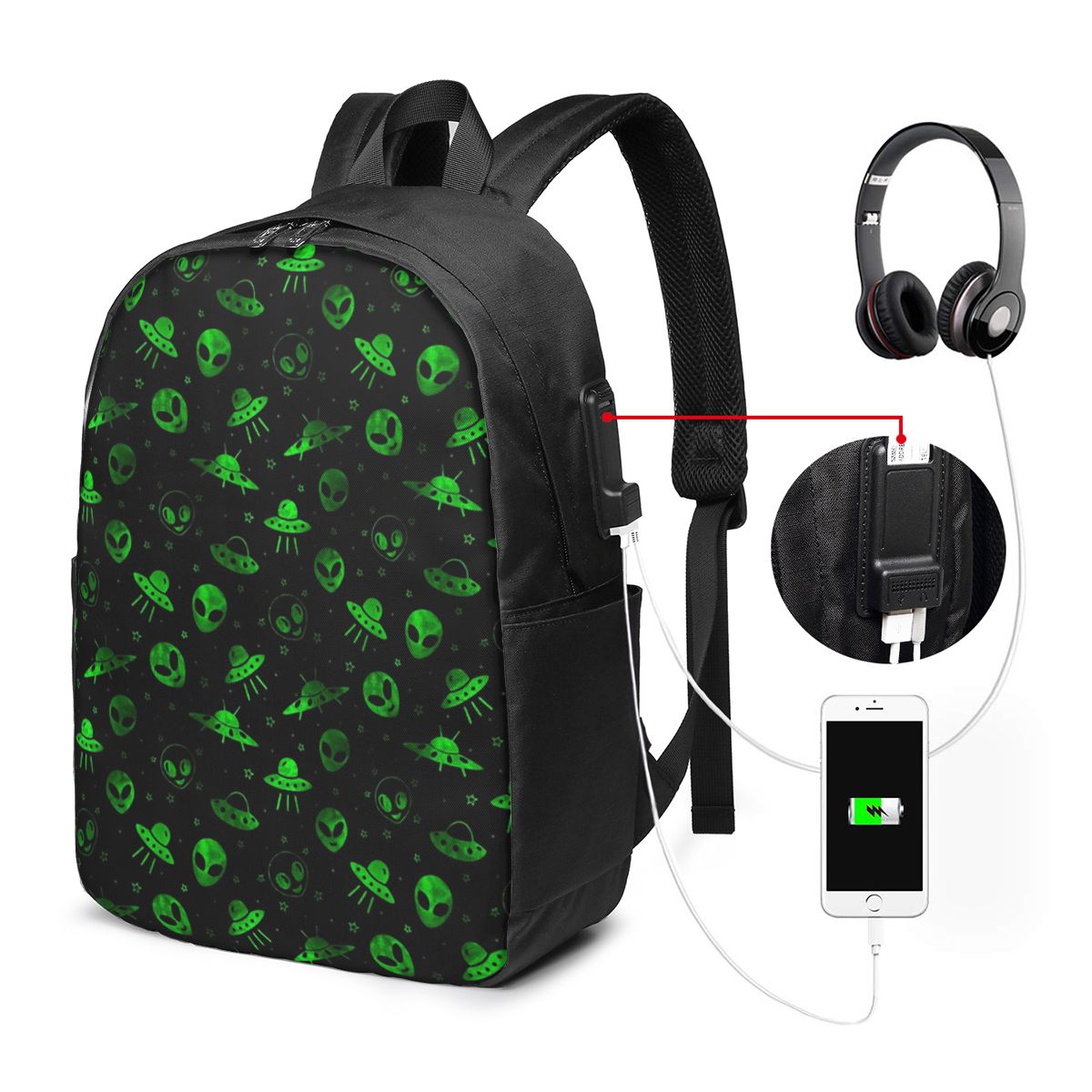 Aliens en UFO's Patroon Rugzak - Women Bags College recensie en prijs