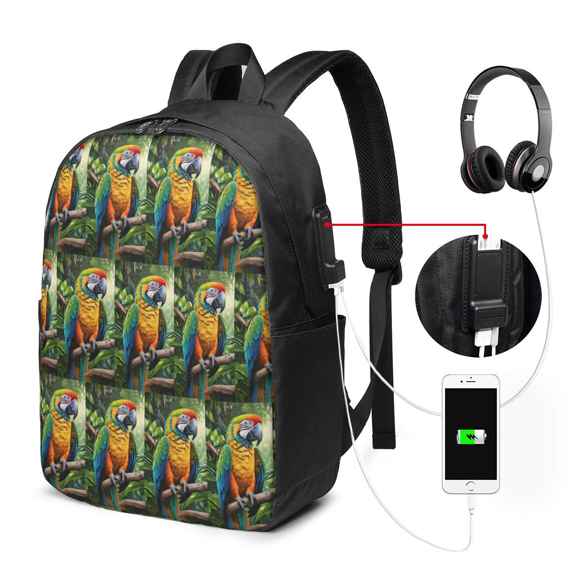 Leuke Macaw Parrots Rugzak Rei - Women Bags For Women recensie en prijs