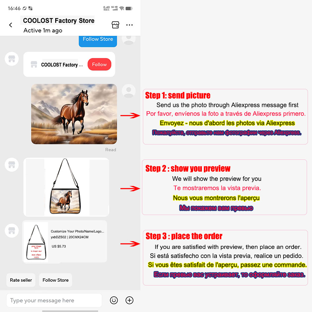 Pas uw foto/naam/logo handtas  - Women Bags Logo recensie en prijs